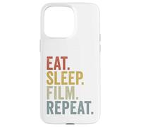 Mangiare Dormire Film Ripeti Divertente Custodia per iPhone 15 Pro Max