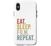 Mangiare Dormire Film Ripeti Divertente Custodia per iPhone X/XS