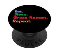 Mangiare dormire Greco-Romano Ripeti Greco Roman Wrestlers & Amanti PopSockets PopGrip Adesivo