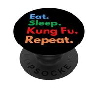 Mangiare Dormire Kung Fu Ripeti Kung Fu Studenti, Allenatori & Amanti PopSockets PopGrip Adesivo