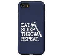 MANGIARE. DORMIRE. LANCIARE. RIPETIRE. Meme di lancio dell'ascia Custodia per iPhone SE (2020) / 7/8