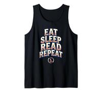 Mangiare Dormire Leggi Ripeti Vibes Reader Rea Book Lover Quote Club Canotta