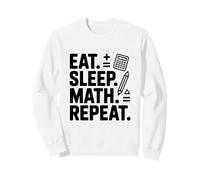 Mangiare Dormire Matematica Ripeti Divertente Matematica Amante Felpa