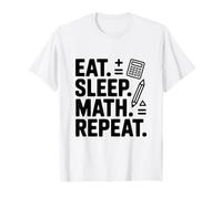 Mangiare Dormire Matematica Ripeti Divertente Matematica Amante Maglietta