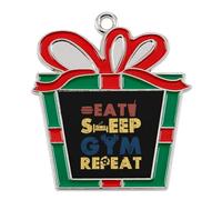 Mangiare Dormire Palestra Decorazioni Natalizie Addobbi Natalizi Albero di Natale Ciondolo Decorativo di Natale Trapezio