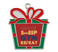 Mangiare Dormire Palestra Decorazioni Natalizie Addobbi Natalizi Albero di Natale Ciondolo Decorativo di Natale Trapezio