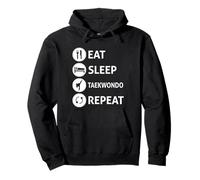 Mangiare Dormire Taekwondo Ripeti Tae Kwon Do Abbigliamento Felpa con Cappuccio
