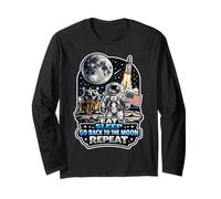 Mangiare Dormire Torna alla Luna Ripeti Maglia a Manica