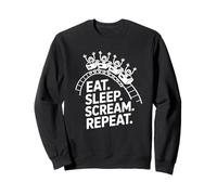 Mangiare Dormire Urlo Ripeti Rollercoaster Fan Thrill Ride Lover Felpa