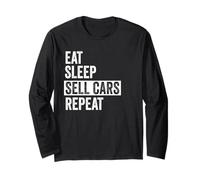 Mangiare Dormire Vendere Auto Ripetere Venditore Auto Usata Uomo Donna Maglia a Manica