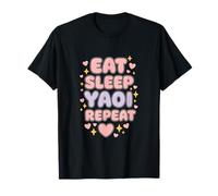 Mangiare Dormire Yuri Yaoi Ripeti Ragazzo Love Manga Maglietta
