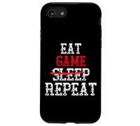 Mangiare Gioco NO SLEEP Ripetere Divertente Gamer Ragazzo Ragazza Gaming Meme Custodia per iPhone SE (2020) / 7/8