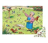 Mangiare gli uccelli nel giardino Puzzle in Legno Impermeabile DIY Puzzles Da 1000 Pezzi Regali Per Adulti Sfidanti E Rompicapo Giochi Di Impegnativi