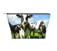 Mangiare mucche al pascolo estivo, Borsa da toilette Borsa per trucco Borsa per cosmetici Borsa da toilette da viaggio portatile
