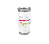 Mangiare. (No) Dormire. Dipingere. Ripeti. - Italiano Bicchiere termico in acciaio inox doppia parete