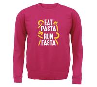 Mangiare Pasta,Run Fasta - Bambini Felpa/Maglione - Love Italiano 5K 10K