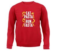 Mangiare Pasta,Run Fasta - Bambini Felpa/Maglione - Love Italiano 5K 10K