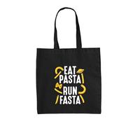 Mangiare Pasta,Run Fasta - Borsa Tote IN Tela - Love Italiano 5K 10K Divertente