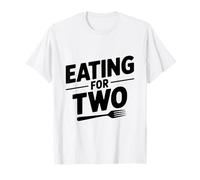 Mangiare per Due Carino Baby Bump Gravidanza Umorismo Maglietta