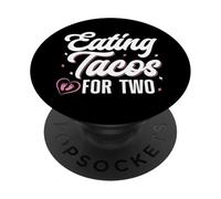 Mangiare Tacos per due bambini Annuncio di gravidanza Mamma orgogliosa PopSockets PopGrip Adesivo