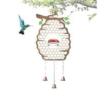 Mangiatoia a colibrì per uso esterno ed esterno - Forma a nido d'ape per colibrì per la terrazza | Per uso esterno in giardino sulla terrazza