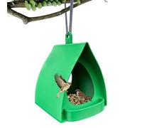 Mangiatoia a forma di casa per uccelli - Stazione decorativa a design aperto, piccola mangiatoia per colibrì a forma di capanna sospesa e montabile | per giardino balcone in inverno osservazione dei