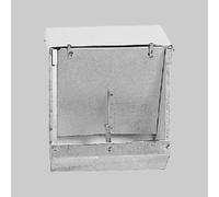 MANGIATOIA A TRAMOGGIA PER CONIGLI DA ESTERNO IN LAMIERA ZINCATA 1 scomparto