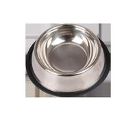 Mangiatoia antiscivolo in acciaio inox, resistente alla corrosione, facile da pulire; ideale per animali domestici e uso domestico.