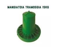 MANGIATOIA AUTOMATICA DA 15 KG GALLINE POLLI PULCINI PLASTICA TRAMOGGIA