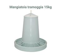 MANGIATOIA AUTOMATICA DA 15 KG GALLINE POLLI PULCINI PLASTICA TRAMOGGIA