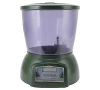Mangiatoia Automatica per Pesci da 4,25 Litri, Display LCD, Dispenser Automatico di Mangime per Pesci da Laghetto Alimentato a Batteria, Distributore Automatico di Mangime per Pesci per Acquario in Va
