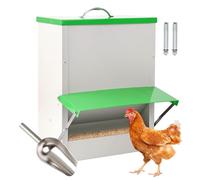 Mangiatoia Automatica Per Polli da 11 Kg Mangiatoia Per Pollame a Parete,Mangiatoia Per Pollame Senza Rifiuti,Mangiatoia Antipioggia Per Esterni Per Impieghi Gravosi Per Polli,Anatre,Tacchini D'Oca
