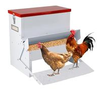 Mangiatoia Automatica Per Polli da 9 Kg, Mangiatoia a Pedale Per Polli, Mangiatoia Per Mangime Senza Rifiuti, Mangiatoia Per Pollame Resistente Alle Intemperie Per Polli, Anatre e Oche