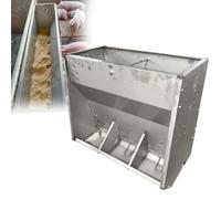 Mangiatoia automatica per suini, abbeveratoio per bestiame, in acciaio inox | Regolazione multilivello, alimentazione senza sprechi per suinetti, polli, oche, anatre, galline e galli(3 slots)
