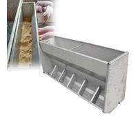 Mangiatoia automatica per suini, abbeveratoio per bestiame, in acciaio inox | Regolazione multilivello, alimentazione senza sprechi per suinetti, polli, oche, anatre, galline e galli(6 slots)