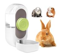 Mangiatoia automatica per uccelli a gravità e bottiglia per piccoli animali, dispenser trasparente per pappagalli, conigli, porcellini d'India, criceti, bianco