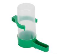 Mangiatoia automatica per uccelli e abbeveratoio con gabbia sospesa, design per pappagalli, calopsitte, canarini, dispenser di cibo in plastica e bottiglia (S Waterer)