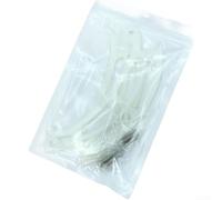 Mangiatoia bianca di ricambio per uccelli con viti, accessorio robusto per mangiatoie da giardino, kit di montaggio facile, 13,3 x 12,3 x 4 cm (2+4 (2)