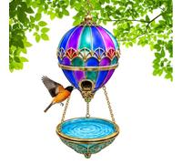 Mangiatoia colorata per mongolfiera da appendere in giardino | La mangiatoia colorata per colibrì con mongolfiera attira gli uccelli selvatici e dona agli ambienti esterni una decorazione