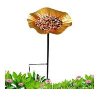 Mangiatoia,Con Picchetto E Bagnatura Antiruggine | Mangiatoia per esterni con da bagno - per Cincia Fringuello Cortile Patio Sentiero Passerella Prato