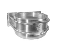 Mangiatoia da scuderia tonda in alluminio da parete con protezione anti urto Ker