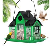 Mangiatoia d'attaccatura dell'uccello per la casa resistente alle intemperie all'aperto della costruzione del metallo per i fringuelli facili della stazione di osservazione