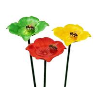 Mangiatoia decorativa in metallo per uccelli, api e farfalle, supporto da giardino colorato e pratico