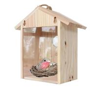 Mangiatoia decorativa per casetta - Mangiatoia per uccelli autoportante per esterni, costruzione stabile in legno massiccio | Stazione di alimentazione ideale per uccelli da giardino, facile da pulire