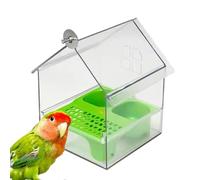 Mangiatoia Esterna Estraibile Pappagalli - 18,5 X 14,5 X 14 Cm Mangiatoia Per Uccelli | Distributore Acqua Multiuso Bagnetto Degli Uccelli Per Fringuelli, Piccioni, Balcone, Patio