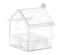 Mangiatoia Esterna Per Pappagalli, Robusta E Trasparente, Per Giardino,