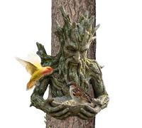 Mangiatoia Esterna per Uccelli - Scultura in Resina Per Tutte le Stagioni,Distributore Esterno | per Fingelli Passeri Parcheggi Giardino Balcone Terrazza Patio