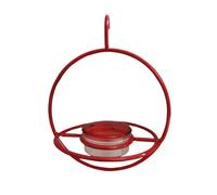 Mangiatoia For Colibrì Sottile For In Metallo For In Appesa For Rotonda Mangiatoia Per Uccelli Versatile(Red)