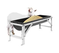 Mangiatoia grande volume, 35 l, con supporto, design aperto su entrambi i lati, per cavalli, capre, pecore, mucche, maiali