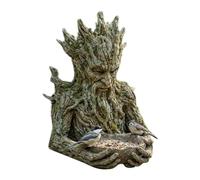 Mangiatoia Per - 18x18x15 Cm Statua Artistica Da Giardino Per Attirare | Stazione Di Alimentazione Per Passeri | Versatile Per Esterni Giardino Terrazzo